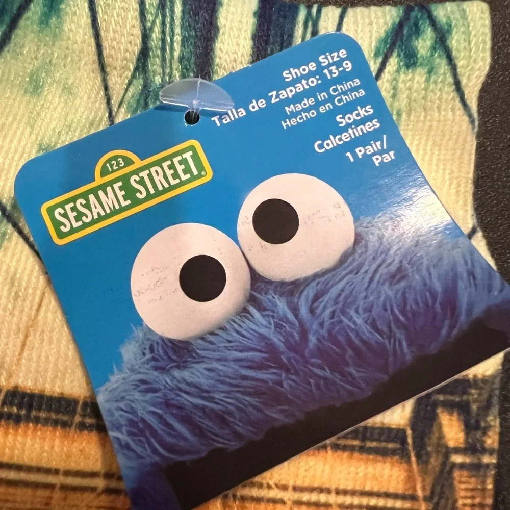 Sesame Street kids Oscar the Grouch socks